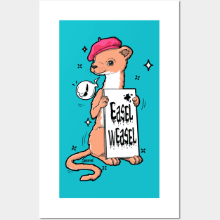 Easel weasel pun Posters and Art